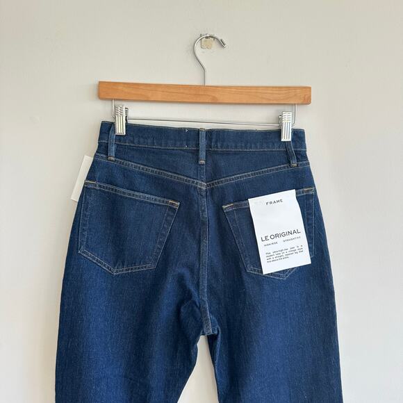 FRAME Le Original High-Rise Straight Fit Jeans in Vintage Rinse 4 NWT - Picture 8 of 11